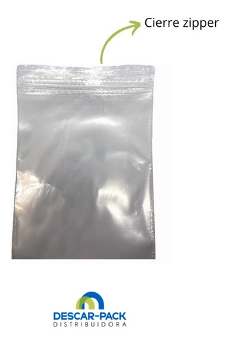 Imagen 2 de 6 de Bolsa Zipper 30x40 Cierre Hermetico 60 Micrones X100unid