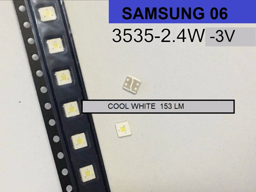 Led  Backlight Samsung 20 Unidades 3535 3v 2.4w Samsung 06