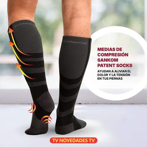Medias Con 4 Niveles De Compresión Activa Sankom Patent Soc