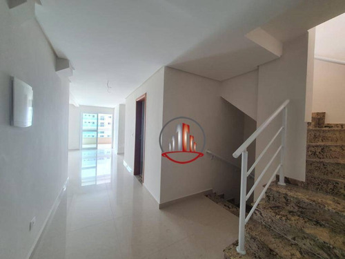 Belíssima Cobertura Na Vila Caiçara A 100 Metros Da Praia. - Co0017