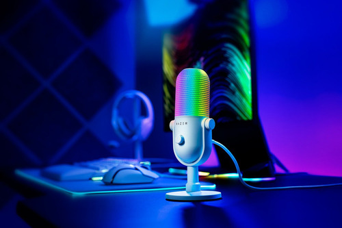 Micrófono Razer Seiren V3 Chroma - Rgb Usb Color Blanco