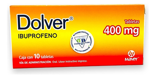 Dolver Ibuprofeno 400mg C/10 Tabletas Maver 