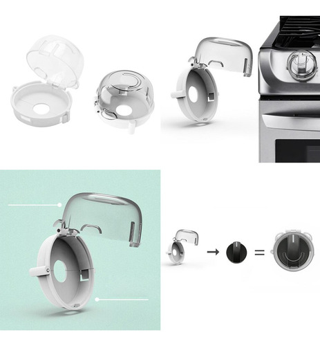 Imagen 6 de 9 de Horno Cocina Cocina A Gas Llave Perilla Cubre Seguridad