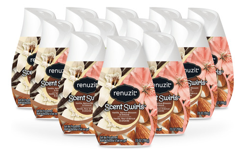 Renuzit Scent Swirls Ambientador Gel, Vainilla, Flor De Alba