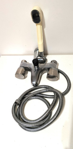 Grifo Roca Baño Con Duchador Usado Plateado Cromado