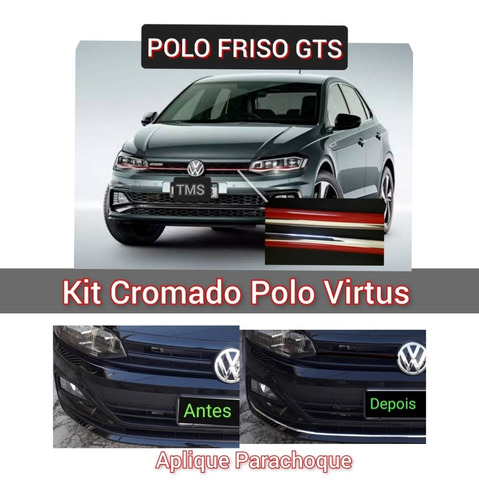 Kit Tsi Polo Friso Grade Gts Aplique Parachoque 