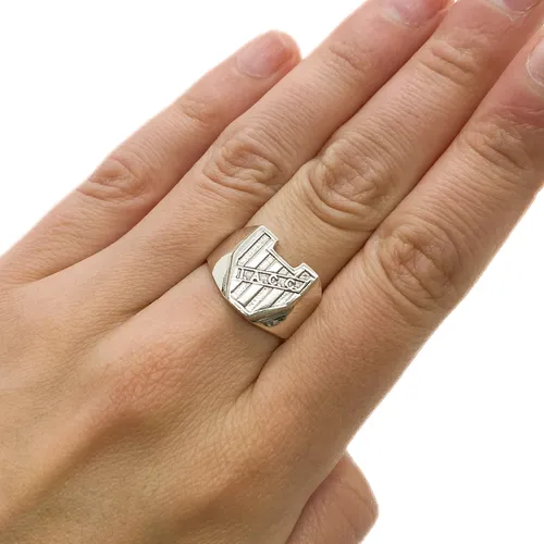Anillo Escudo Fútbol Instituto Iacc Plata 925 Macizo T:19