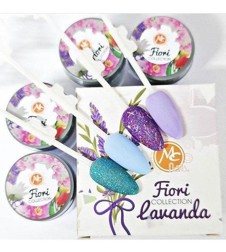 Colección 4 Polímeros Fiori Lavanda, Mc Nails 7gc/u