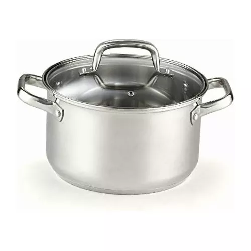 Cook N Home Lid Cazuela De Acero Inoxidable De 5 Cuartos De