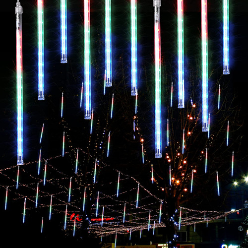 Luces Navideñas Luces De Lluvia De Meteoritos, 8 Tubos...