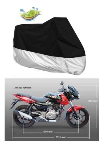 Cubierta Funda Xl 100% Impermeable Moto Bajaj Pulsar 135 Ls