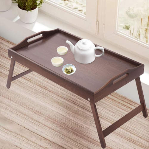 Bandeja De Cama De Madera, Mesa Para Comer Con Asas, Patas