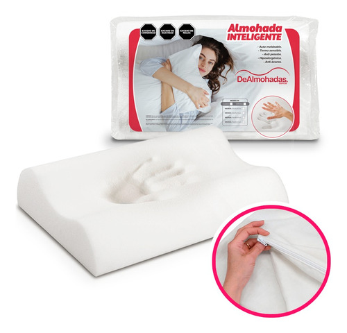 2 Almohadas Inteligentes 70x40 Cervical + Fundas Dealmohadas