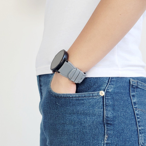 Correa Texturizada Para Smartwatch Aitafy Idw13 Alexa Gris 2.2 Cm