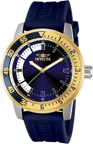 Relógio De Pulso Invicta Specialty Men 45mm Modelo 12847 Cor da correia Azul