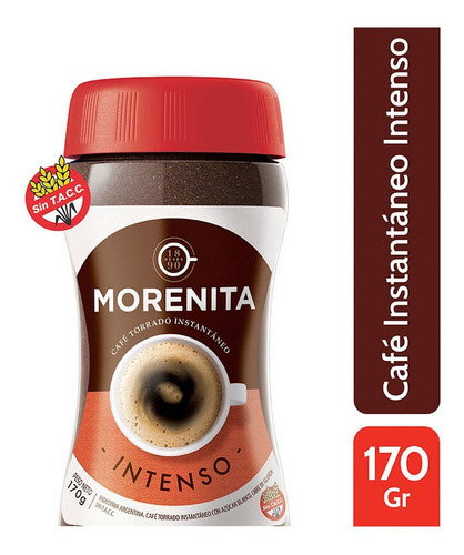 Café Instataneo Morenita Intenso Frasco Sin Tacc X 170 Gr