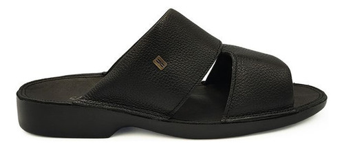 Chinelo Samello Uno Sandália Masculina Couro Preto Original