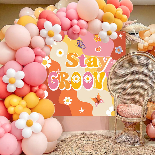 Set De Fondo De Globos De Estilo Retro Decoración Cumpleaños