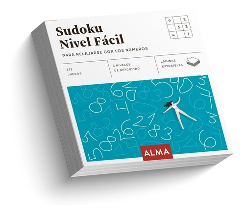 Sudoku Nivel Facil Para Relajarse Con Numeros - Alma - Libro