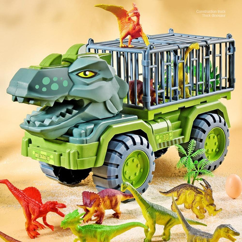 Juguete Camion Tiranosaurio Rex Transporte De Dinosaurios