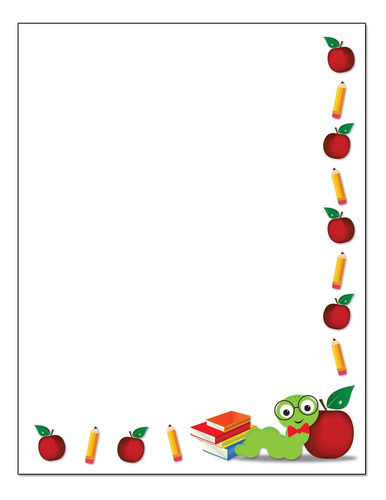 Fun Border Stationery - Hojas Para Membrete (22 X 28 Cm, 60