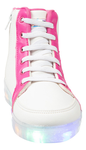Zapatos Tipo Botín Sneaker Con Luces Para Niña