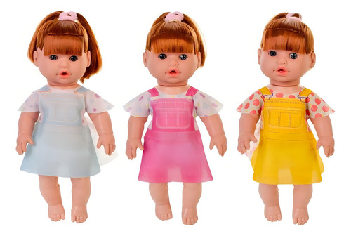 Boneca Coleção Danadinhas Cabelo Ruivo Com Chupeta - Milk