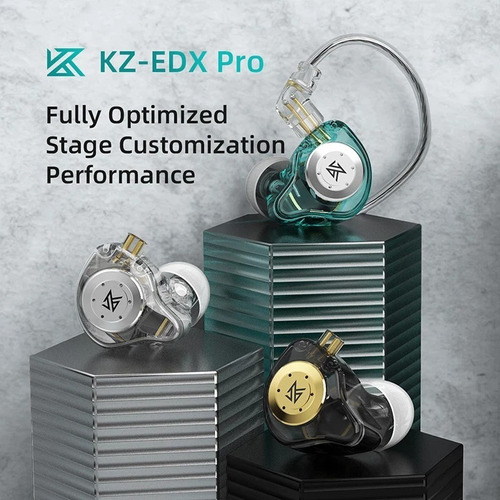 Imagen 5 de 7 de Kz Edx Pro Audifonos Con Micro + Estuche In Ear Negro