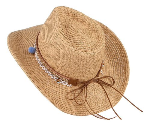 Sombrero Fedora Trilby De Paja For Mujer, Sombrero De Veran