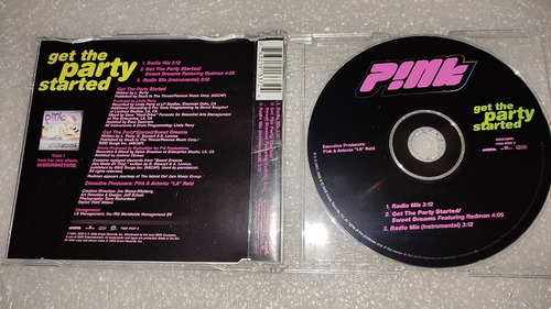P!nk - 2 Cd's Singles Get The Party Started + There You Go (Usado)