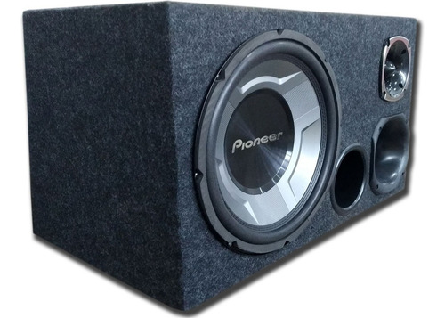 Caixa Trio Som Carro Automotivo Cinza Dutada Sub Pioneer 12 Pol Ts W 3060br 350w Rms