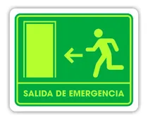 Comprar Señalamiento Salida De Emergencia Izquierda Foto 30x40
