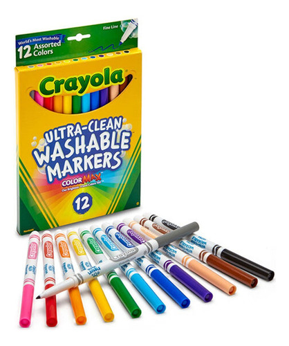 Set 12 Marcadores Plumones Lavables Crayola Washable Markers