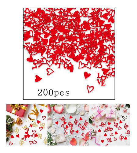 2 X 200 Piezas Confeti De Papel Del Día De San Valentín
