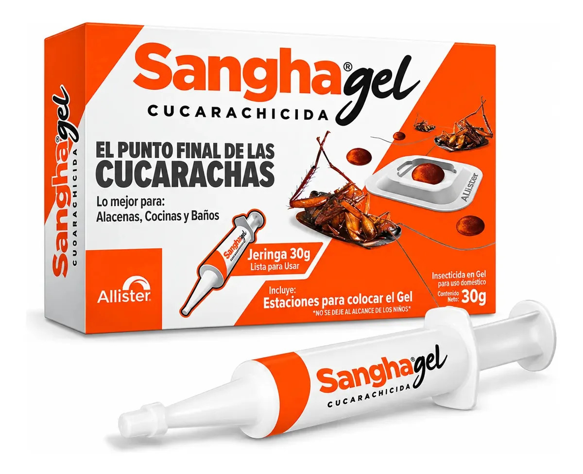 Insecticida Sangha Gel Allister Cucarachas Jeringa 30 G