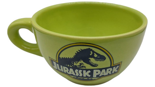 Tazon Taza Jurassic Park Verde De Ceramica