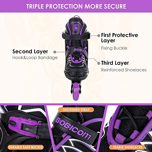 Adjustable Inline Skates With Full Light Up Wheels,outd...
