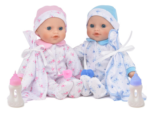 Muñecas De Bebé Gemelas De Cuerpo Suave Para Niños Peque.