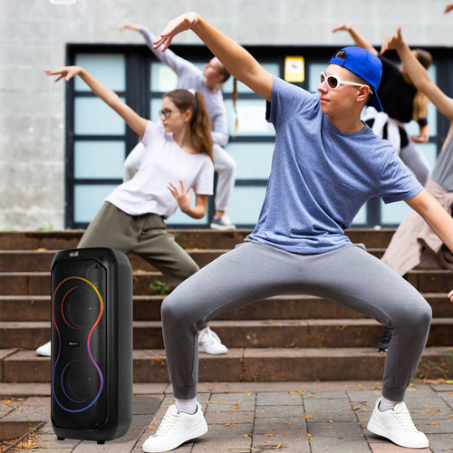 Bocina Bafle Bluetooth Portátil Recargable 2x8 Pulgadas Select Sound Modelo Flex Subwoofer Radio Fm Tws Con Micrófono 30w Rms BT2028