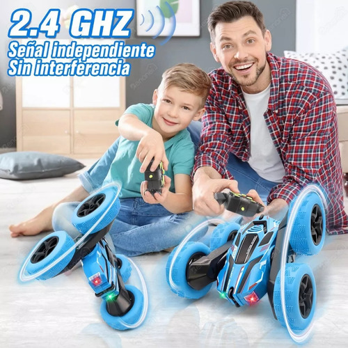 Carro De Control Remoto Deriva Rotación De 360 Grados Con Música Y Luz Color Azul ZL-928-7 CNZLING