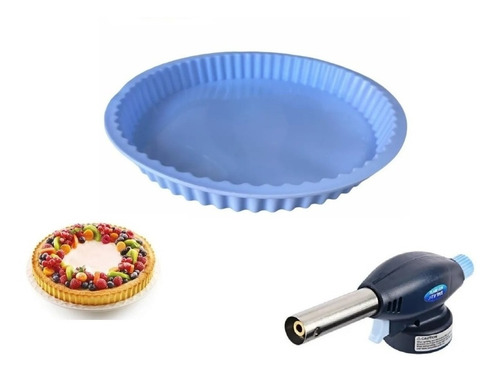 Pack 1 Molde De Silicona Tartaleta Kuchen + 1 Soplete