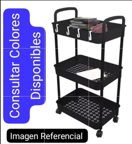 Carrito Almacenamiento Organizador Con Ruedas 3 Niveles