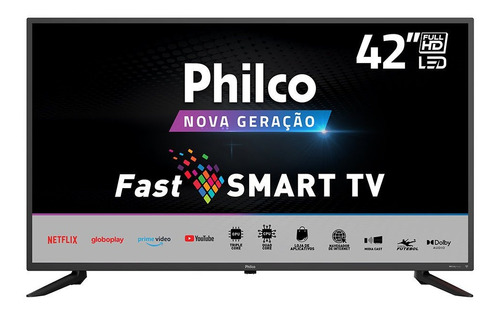 Smart Tv Led Ptv42g10n5skf Fhd 42 Polegadas 3 Hdmi Philco