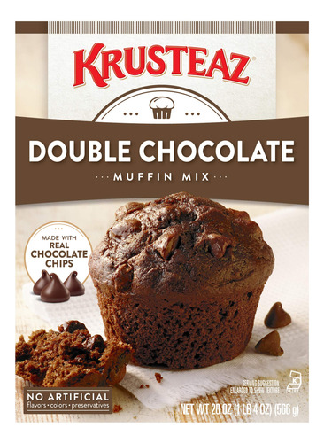 Krusteaz Mezcla De Muffins De Chocolate Doble, 20 Onzas