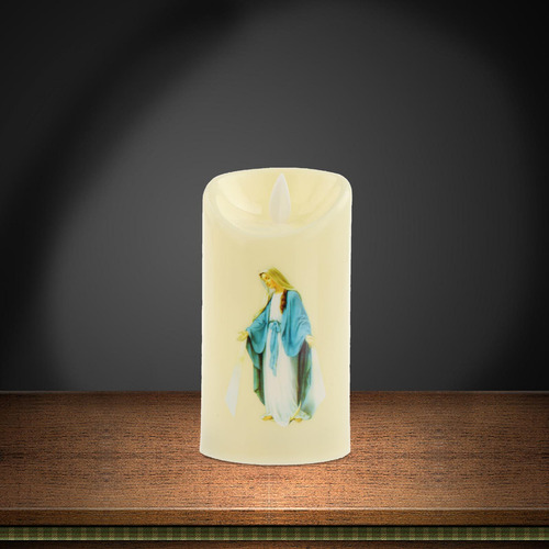6 Remoto Velas De Pilar Led Al Aire Libre Ascensión Virgen