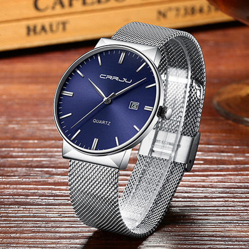 Reloj De Pulsera Ultradelgado E Impermeable Para Hombre Fas