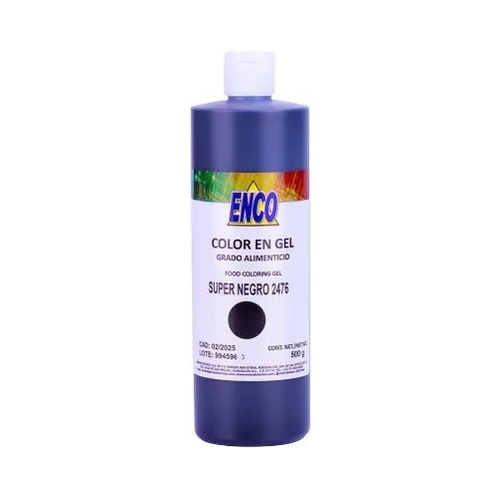 Color Gel Super Negro Reposteria 500 Grs. Enco 2476-500