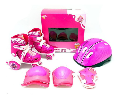 Imagem 3 de 7 de Patins 4 Rodas Infantil Ajustável Nº 25 Ao 28