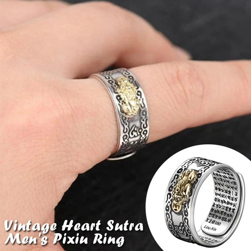 Amuleto De Anillo De Protección De Mantra De Feng Shui Pixiu