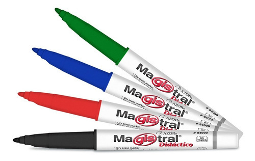 Marcador Para Pizarron Magistral Punto Fino 84074 4 Colores